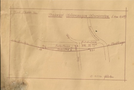 MEC Stadthagen: Bahnhofsplan Krainhagen Zustand 1936 Quelle: Archiv der DEW