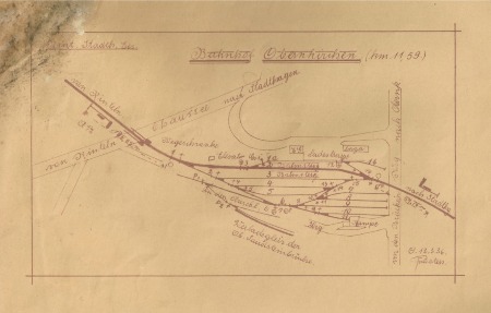 MEC Stadthagen: Bahnhofsplan Obernkirchen Zustand 1936 Quelle: DEW