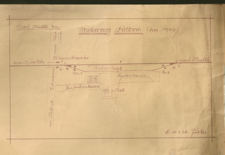 MEC Stadthagen: Bahnhofsplan Sülbeck Stand 1936 Quelle: Archiv der DEW