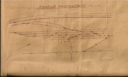 MEC Stadthagen: Bahnhofsplan Georgschacht Stand 1936 Quelle: Archiv der DEW