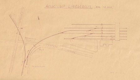 MEC Stadthagen: Bahnhofsplan Liethstolln Zustand 1936 Quelle: DEW