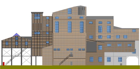 MEC Stadthagen: Rekonstruktion - Ansicht von Osten