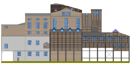 MEC Stadthagen: Rekonstruktion - Ansicht von Westen