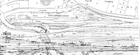 MEC Stadthagen: Gleisplan Stadthagen-West. Zustand 1962 Quelle; Archiv der DEW