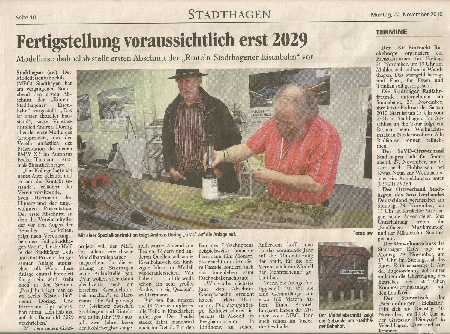 MEC Stadthagem: Ausstellung im Autohaus Becker-Tiemann Bericht Schaumburger Nachrichten vom 22.11.2010