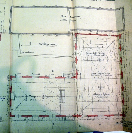 MEC Stadthagen: Georgschacht: Grundriss der Ammoniak-Fabrik. Quelle: Archiv Clausthal-Zellerfeld