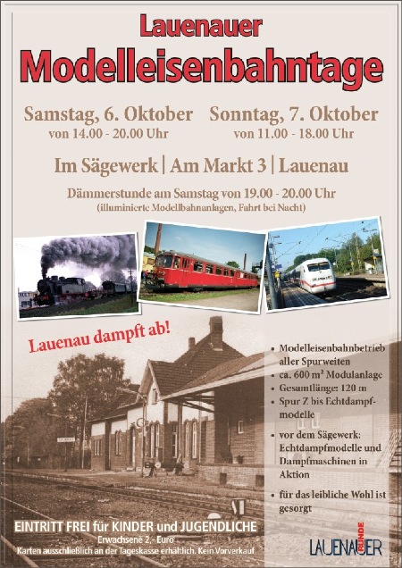 Plakat Lauenauer Modelleisenbahntage