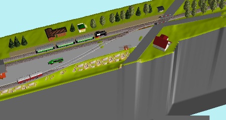 MEC Stadthagen: Steinbergen im Modell: Computersimulation - Detailansicht. M.Neuser 2012