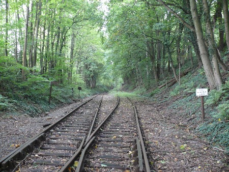 MEC Stadthagen: Schaumburger Steinbrüche - Rechts das Anschlussgleis im Jahr 2010