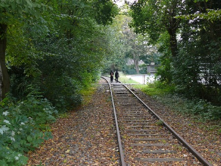 MEC Stadthagen: Rinteln - ehemaliges Anschlussgleis Extertalbahn und Weserhafen im Jahr 2010