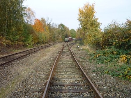 MEC Stadthagen: Anschlußgleis "Holzhandlung Heine". Zustand 2010